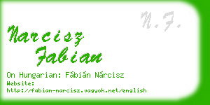 narcisz fabian business card
