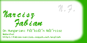 narcisz fabian business card